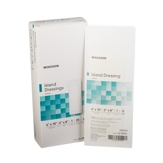McKesson White Adhesive Dressing, 4 x 10 Inch