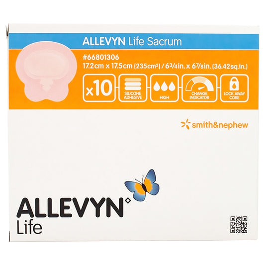 Allevyn Life Silicone Adhesive with Border Silicone Foam Dressing, 6-3/4 x 6-7/8 Inch